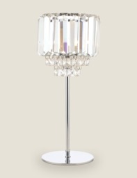 Laura Ashley Vienna Crystal Table Lamp Silver