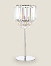 Laura Ashley Vienna Crystal Table Lamp Silver