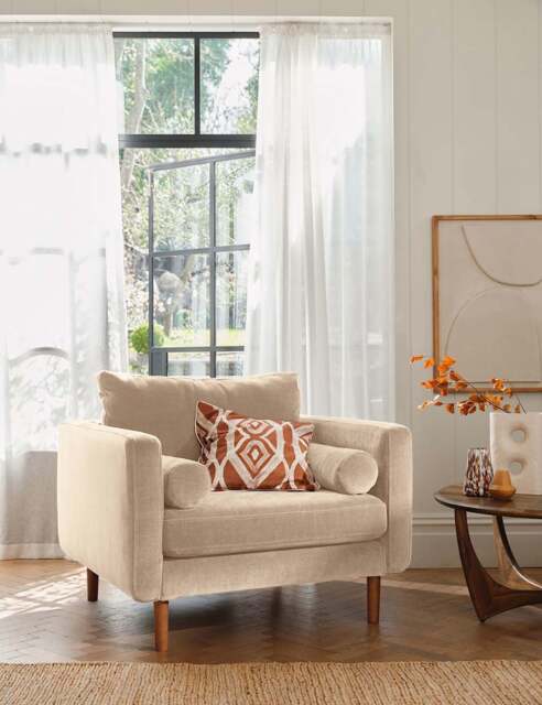 BARKER AND STONEHOUSE Moore Chenille Snuggle Chair Neutral