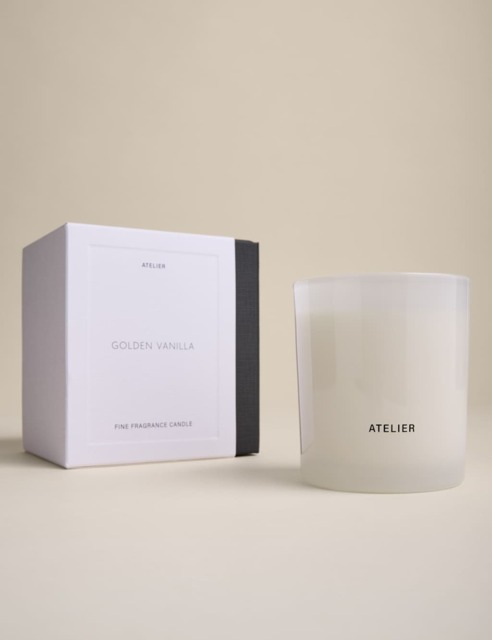 Atelier Golden Vanilla Scented Candle Black Mix