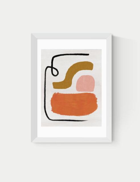 East End Prints Simple Abstract Framed Art White