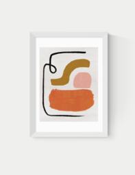 East End Prints Simple Abstract Framed Art White