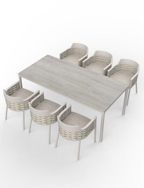 Royalcraft Olma 6 Seater Garden Dining Set Grey