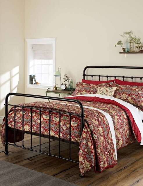 Morris & Co Pure Cotton Strawberry Thief Bedding Set Red Mix