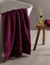 M&S Super Soft Pure Cotton Towel Dark Crimson