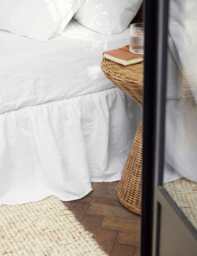Piglet In Bed Pure Linen Fitted Sheet White