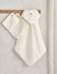 Mamas & Papas 3pc Pure Cotton Towelling Set Cream