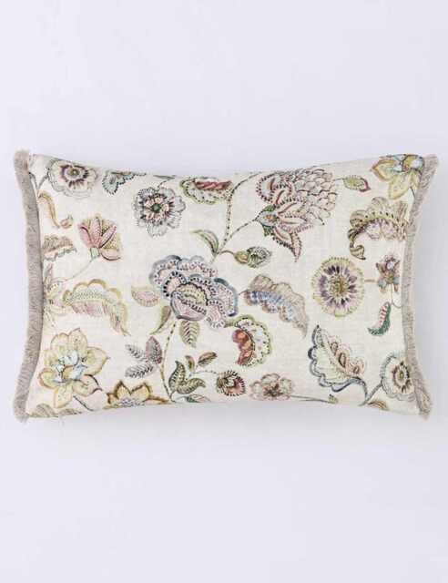MM Linen Linen Mix Malfi Floral Cushion Multi