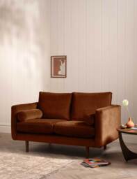 BARKER AND STONEHOUSE Moore Chenille Medium 2 Seater Sofa Brown