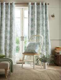 Laura Ashley Tuileries Blackout Eyelet Curtains White Mix