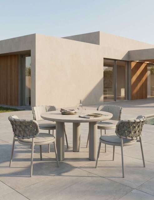 Royalcraft Koko 4 Seater Garden Dining Table and Chairs Grey