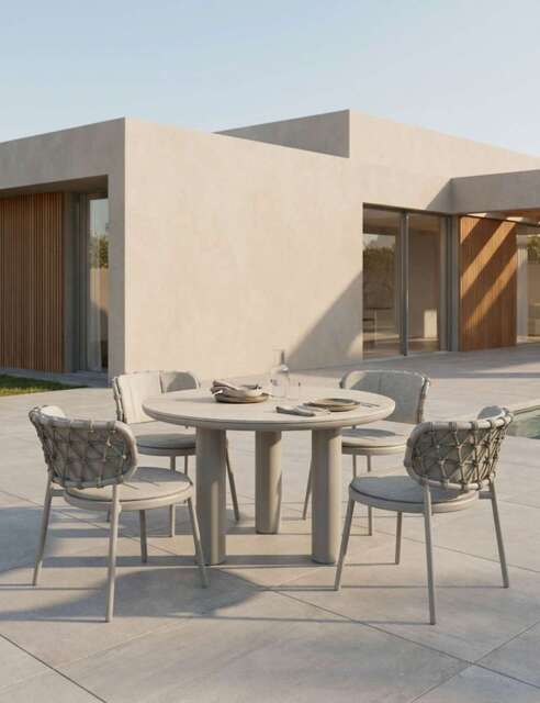 Royalcraft Koko 4 Seater Garden Dining Table and Chairs Grey