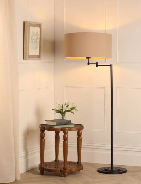 Laura Ashley Marlowe Floor Lamp Black