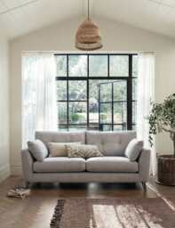 BARKER AND STONEHOUSE Ellis Fabric Extra Large 3 Seater Sofa Medium Grey