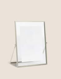 M&S Collection Skinny Easel Photo Frame 5x7 inch - Silver, Silver