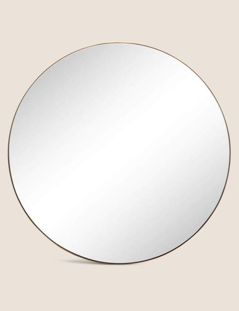 M&S Milan Large Round Mirror Gold