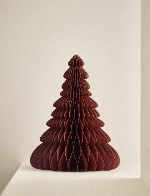 M&S Paper Christmas Tree Burgundy