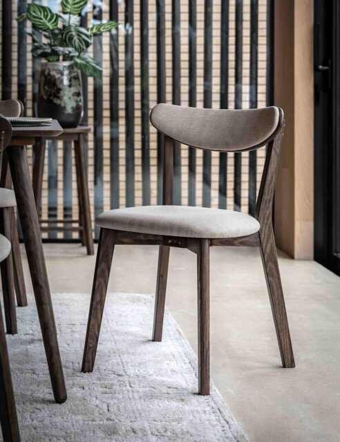 Gallery Direct Set of 2 Hatfield Dining Chairs Brown Mix