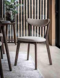 Gallery Direct Set of 2 Hatfield Dining Chairs Brown Mix
