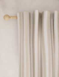 M&S Pure Cotton Striped Multiway Curtains Neutral