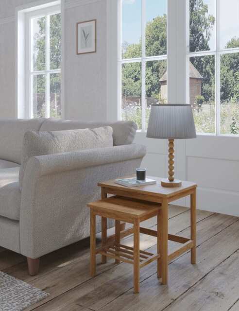 M&S Collection Newark Nest of Tables - Oak, Oak