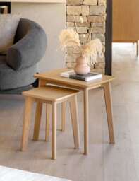 Gallery Direct Nord Nest of Tables Oak