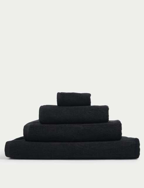 M&S Ultra Dry Pure Cotton Towel Black