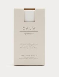 Apothecary Set of 2 Calm Candle Refills White