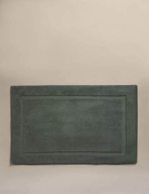 M&S Luxury Egyptian Cotton Bath Mat Smokey Green