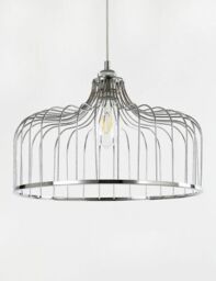 M&S Madrid Ceiling Lamp Shade - Silver, Silver,Black
