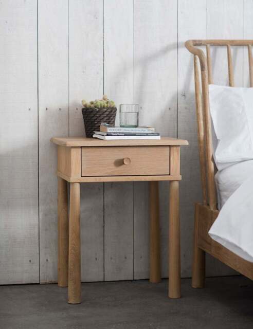 Gallery Direct Wycombe 1 Drawer Bedside Table Brown