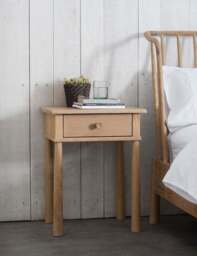 Gallery Direct Wycombe 1 Drawer Bedside Table Brown