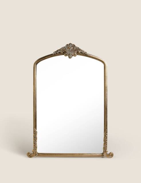 M&S Arabella Large Arch Wall Mirror Antique Brass