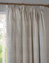 YARD Hebden Pure Cotton Striped Curtains Brown Mix