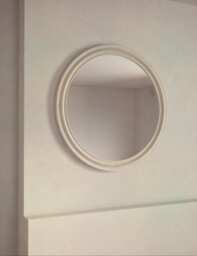 M&S Daphne Round Hanging Wall Mirror White