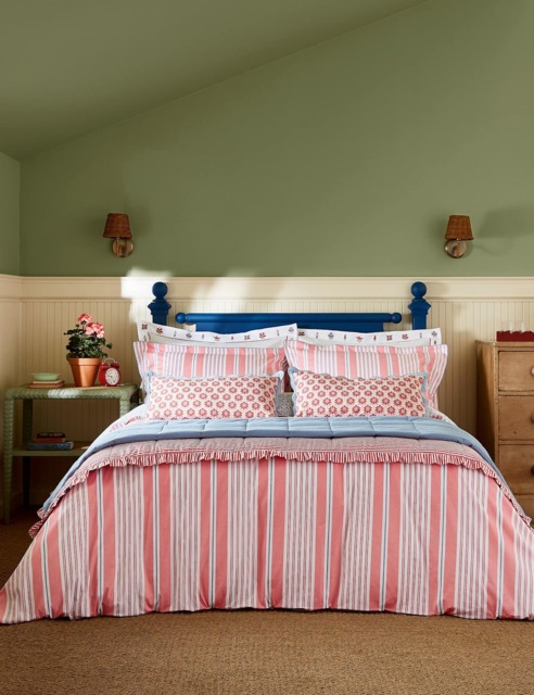 Joules Pure Cotton Siesta To Fiesta Throw Blue