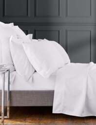 Bedeck of Belfast Egyptian Cotton 1000 Thread Count Flat Sheet White
