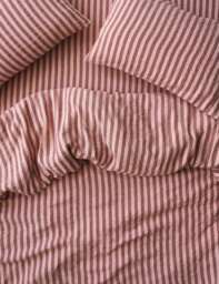 Piglet In Bed Linen Rich Pembroke Stripe Duvet Cover Red Mix