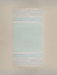 M&S Pure Cotton Hammam Beach Towel Green