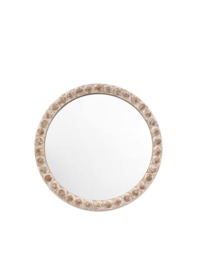 Gallery Direct Millbrook Wooden Small Round Wall Mirror Natural