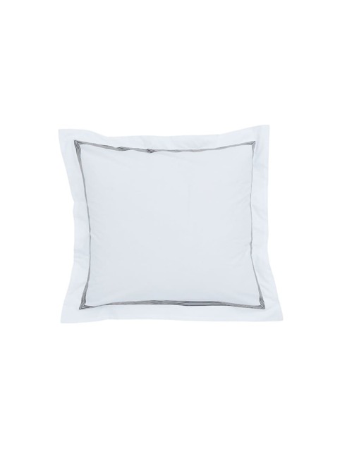 Bedeck of Belfast 2 Pack Alba/Maira Pure Cotton Square Pillowcases Grey Mix