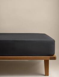M&S Pure Linen 190gsm Deep Fitted Sheet Charcoal