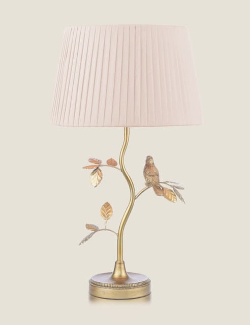 Laura Ashley Egelton Metal Bird Table Lamp Antique Brass