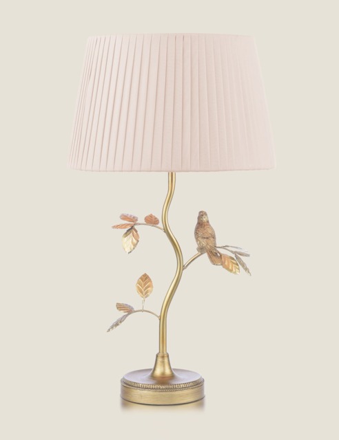 Laura Ashley Egelton Metal Bird Table Lamp Antique Brass