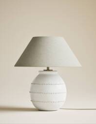 M&S Ceramic Bobble Table Lamp Cream