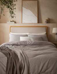 Nightlark Soft Weave 4.5 Tog Coverless Duvet Set Light Grey
