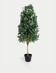 Blooming Artificial 4ft Artificial Bay Cone Tree in Pot Green