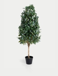 Blooming Artificial 4ft Artificial Bay Cone Tree in Pot Green