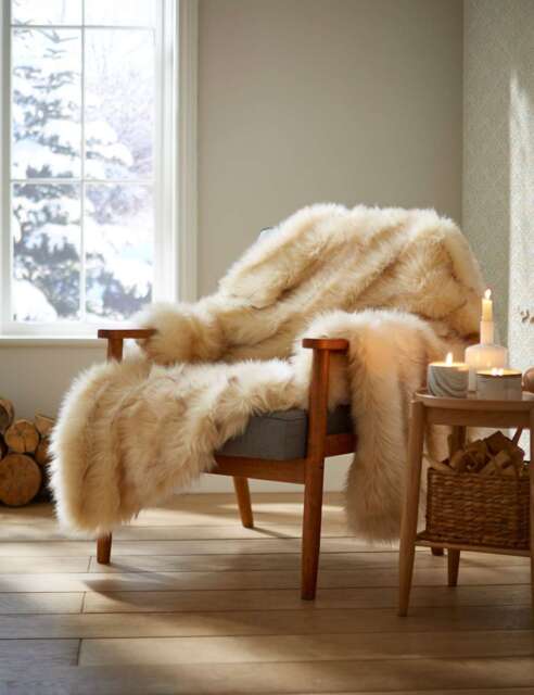 Laura Ashley Oversized Throw Cream