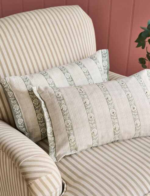Laura Ashley Pure Cotton Semington Cushion Green Mix